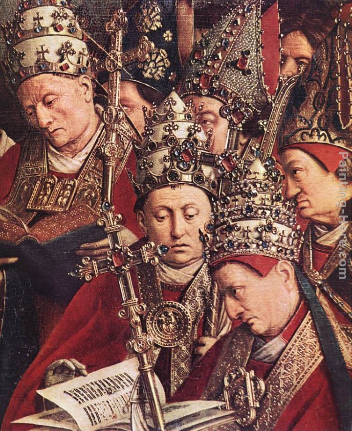 The Ghent Altarpiece Adoration of the Lamb [detail bottom right] painting - Jan van Eyck The Ghent Altarpiece Adoration of the Lamb [detail bottom right] art painting